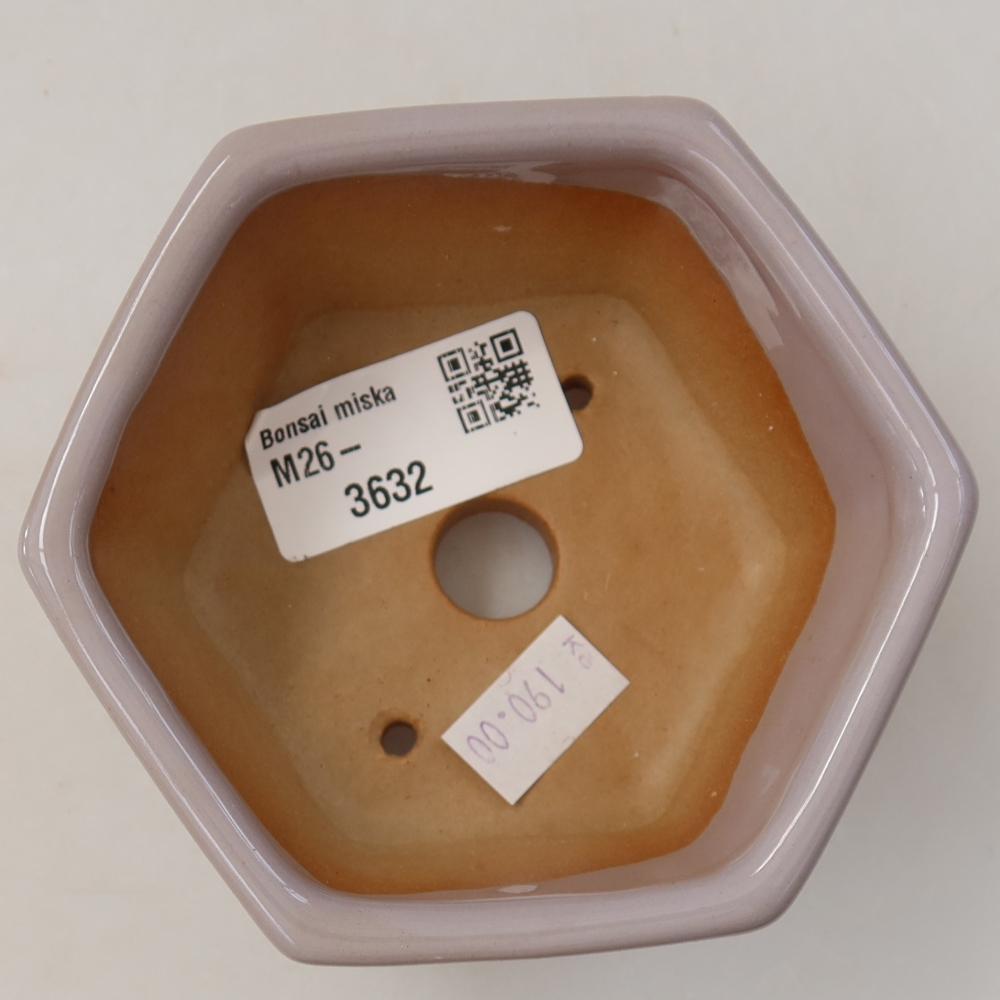 Ceramic bonsai pot, 10 x 9 x 5 cm, purple
