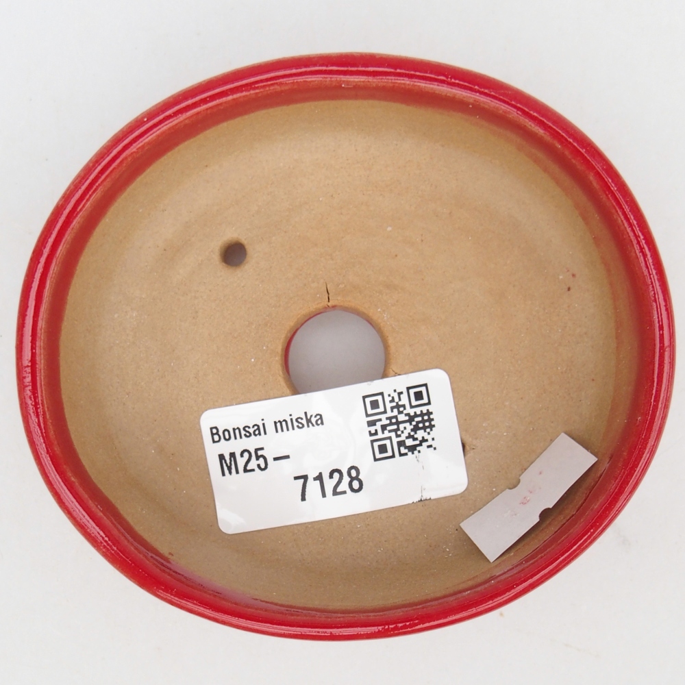 Ceramic bonsai bowl 9,5 x 8 x 3 cm, colour red