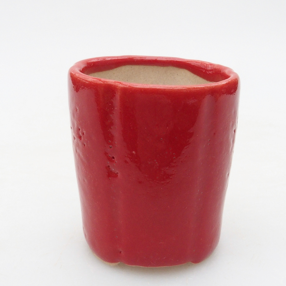 Mini bonsai bowl  3,5 x 3,5 x 4 cm, color red