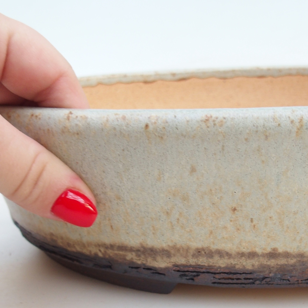 Bonsai bowl 27 x 21 x 7,5 cm , colour beige