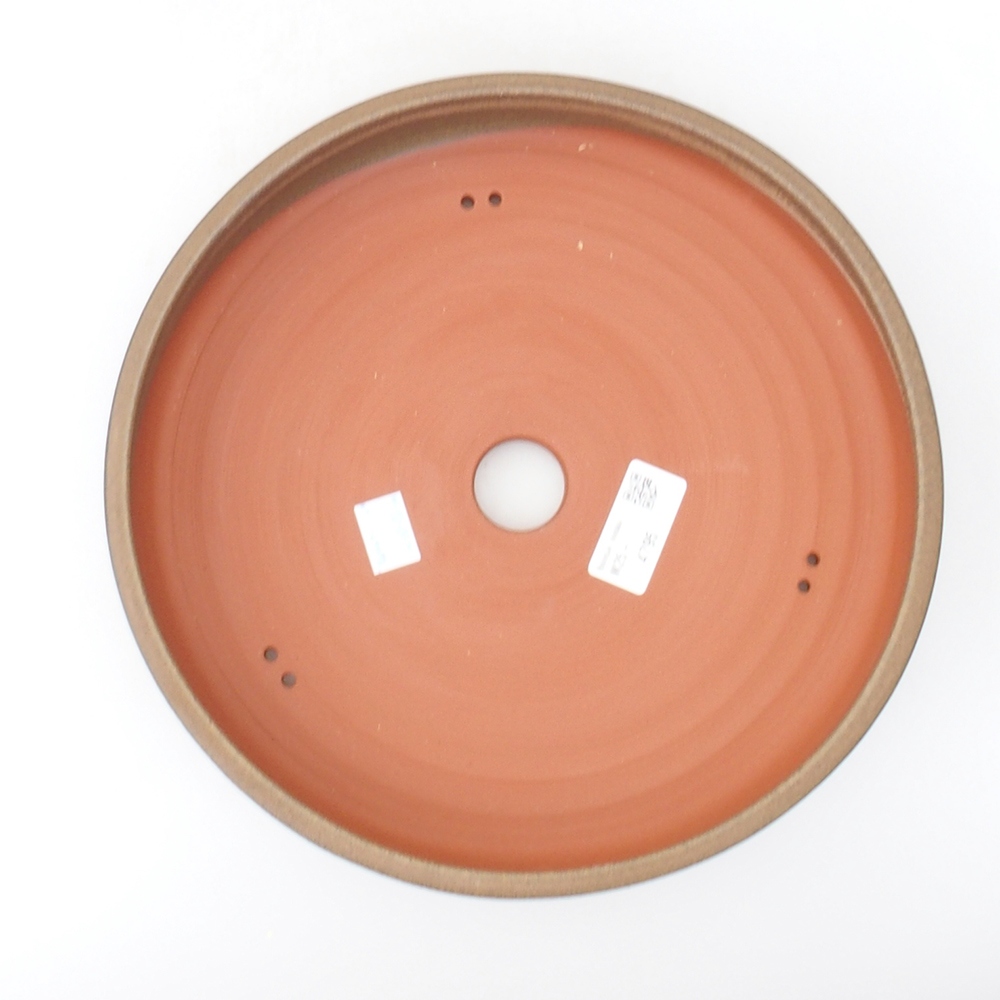 Ceramic bonsai bowl 25,5 x 25,5 x 5,5 cm, color brown