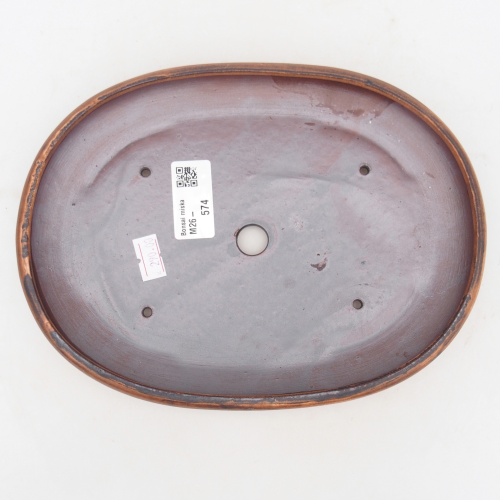 Ceramic bonsai bowl 22 x 17 x 3 cm, pink