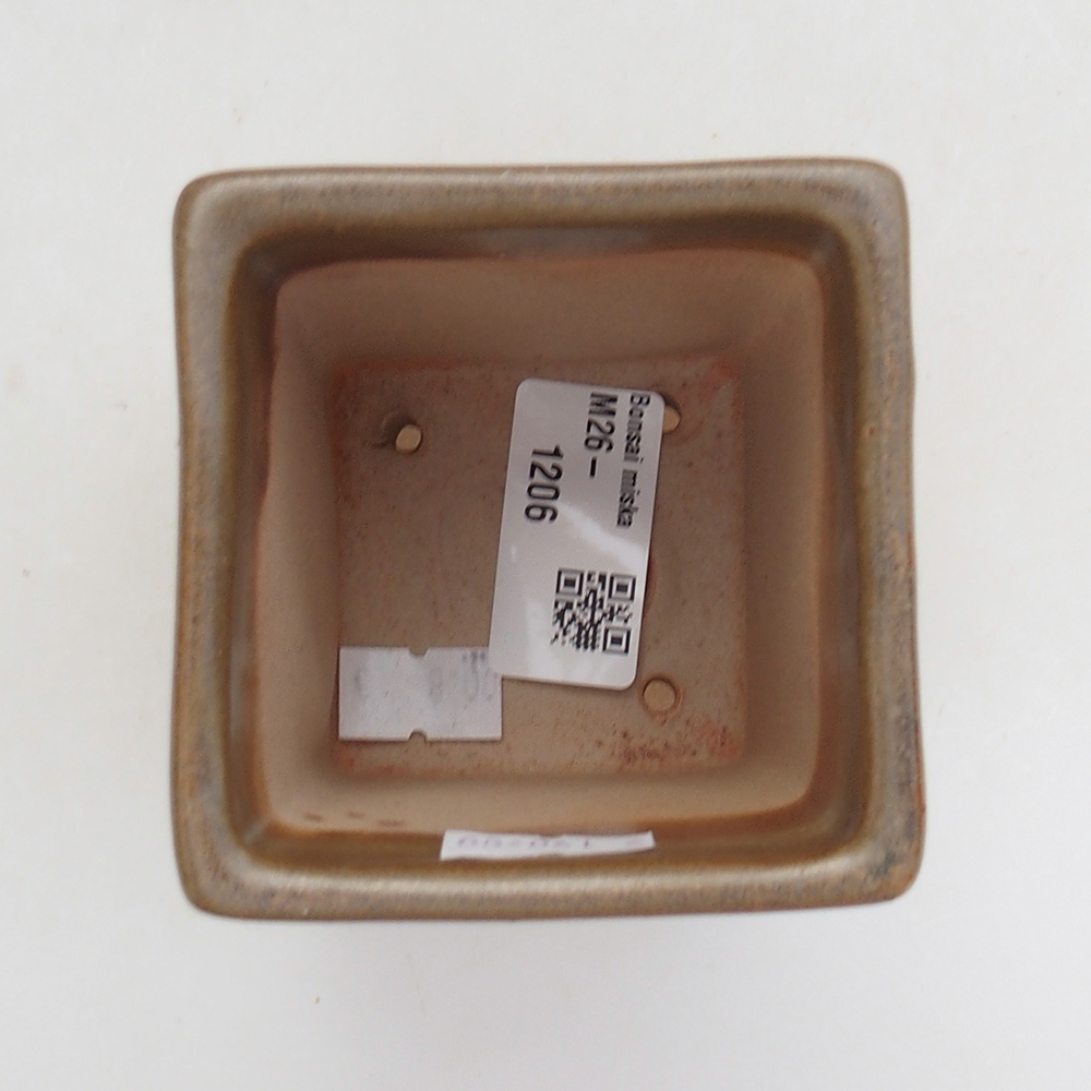 Ceramic bonsai bowl 7 x 7 x 9,5 cm, brown