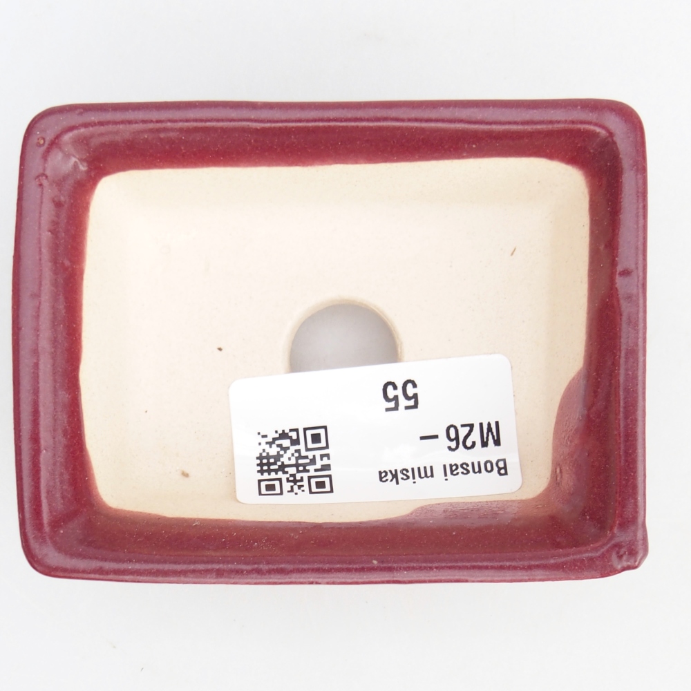 Mini bonsai bowl 8 x 6 x 2,5 cm, burgundy