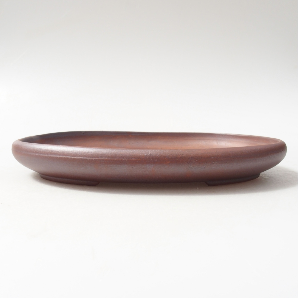 Ceramic bonsai bowl 22 x 16,5 x 3 cm, color metallic
