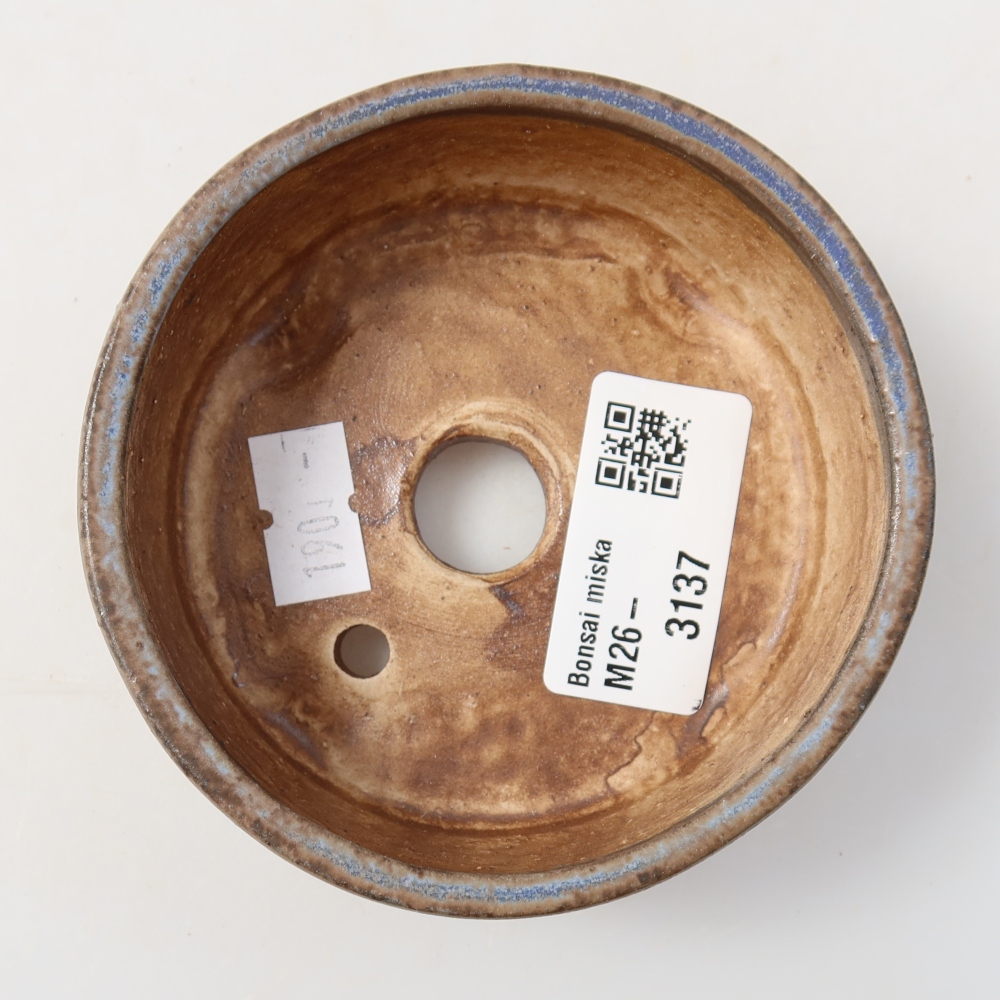 Ceramic bonsai bowl 9 x 9 x 3,5 cm, colour blue