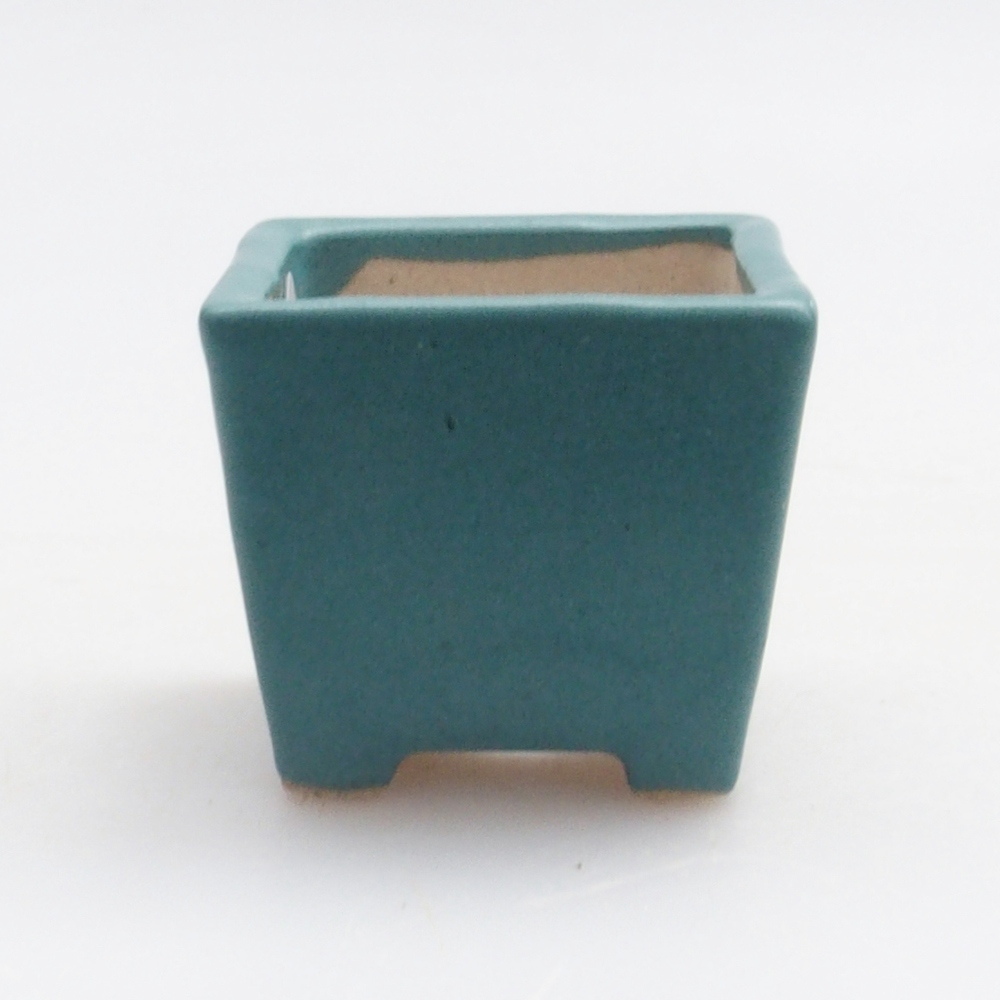 Ceramic bonsai bowl 3,5 x 3,5 x 3 cm, color blue