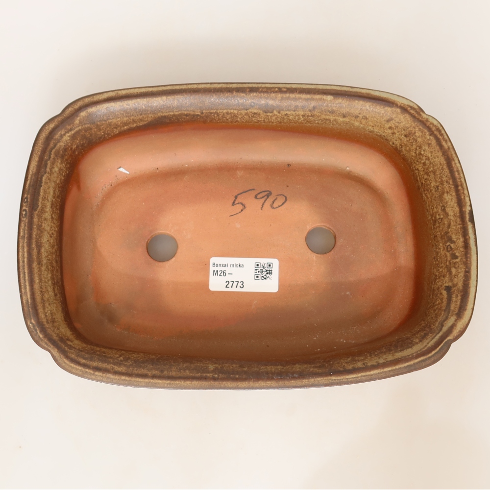 Ceramic Bowl, 24 x 17 x 6 cm, brown