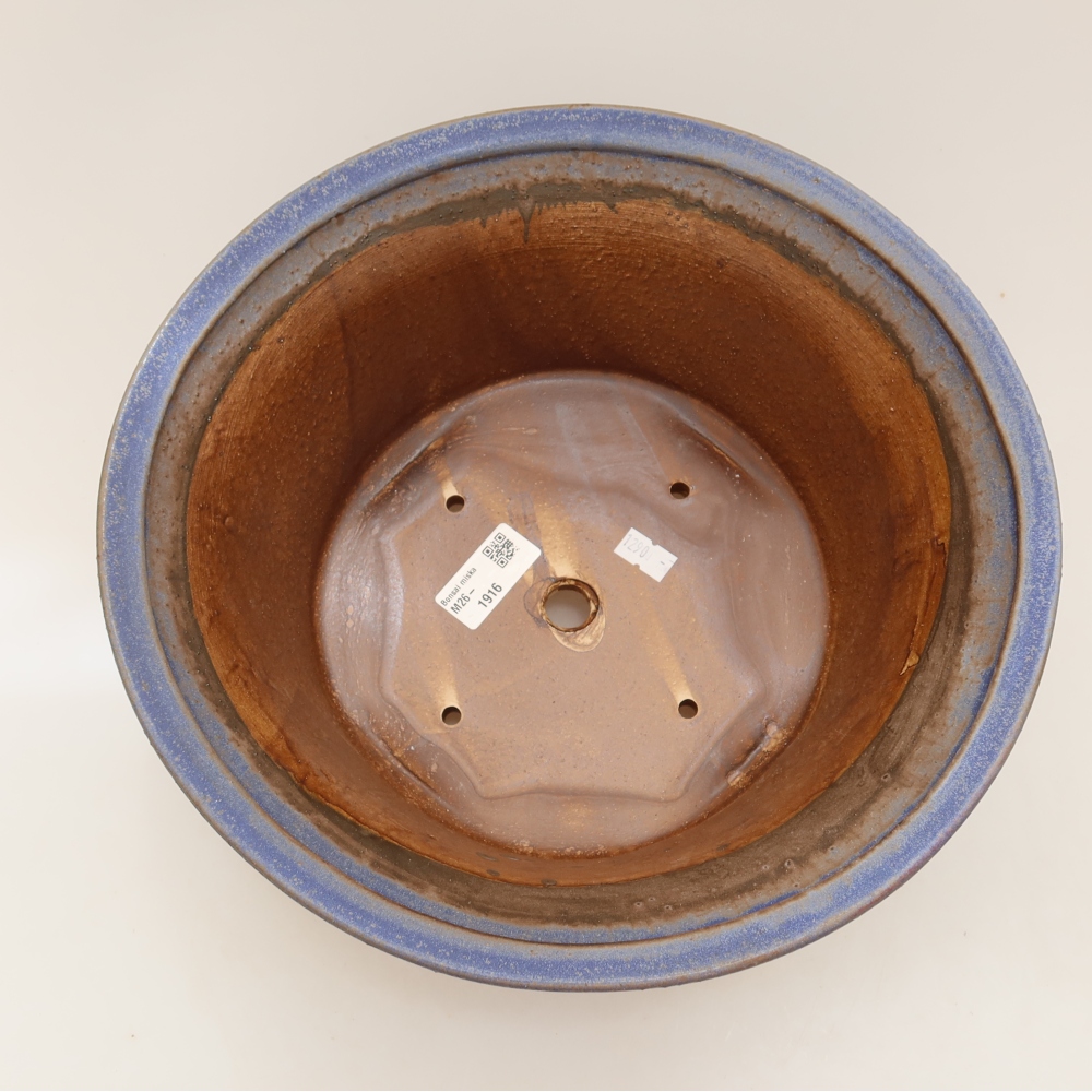 Ceramic bonsai pot, 29 x 29 x 12 cm, blue
