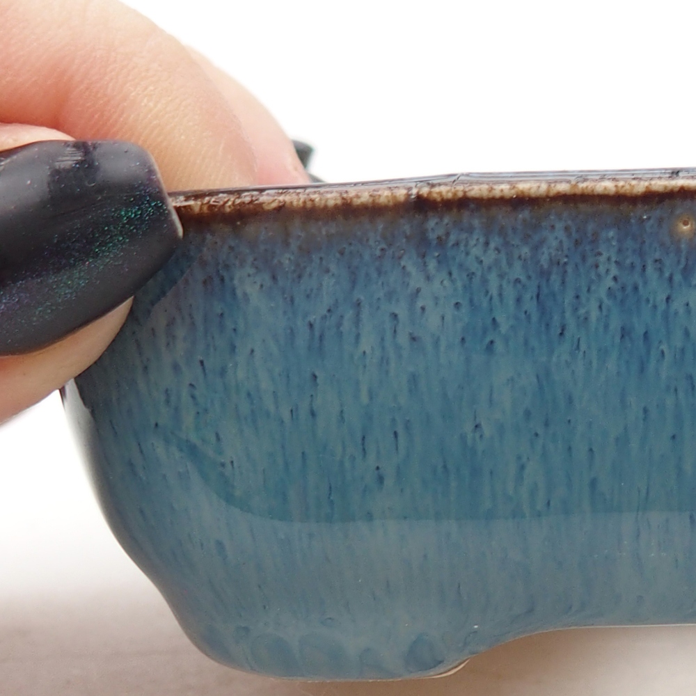 Mini bonsai bowl 8 x 6,5 x 3 cm, colour blue