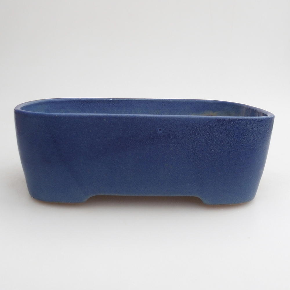 Ceramic bonsai bowl 23,5 x 18 x 7,5 cm, colour blue