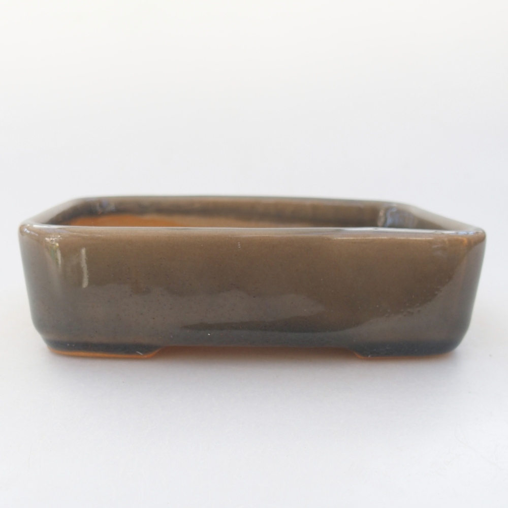 Ceramic bonsai bowl 13 x 9,5 x 3,5 cm, grey