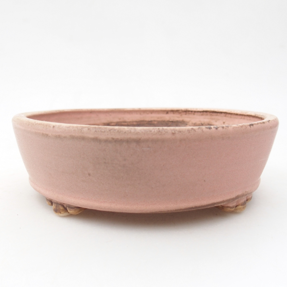 Ceramic bonsai bowl 13,5 x 13,5 x 4 cm, pink