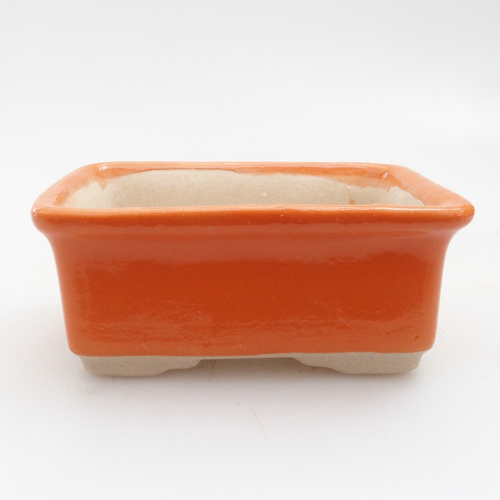 Mini bonsai bowl 8 x 6 x 3,5 cm, color orange
