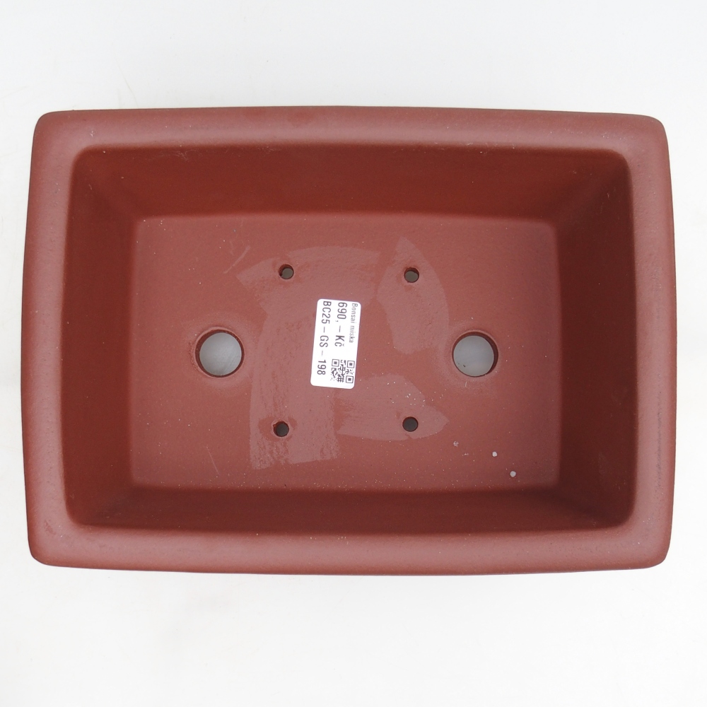 Ceramic bonsai bowl 26 x 18,5 x 9 cm, brick colour