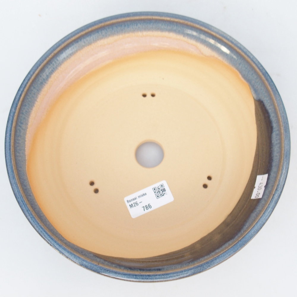 Ceramic bonsai bowl 22 x 22 x 6 cm, colour blue