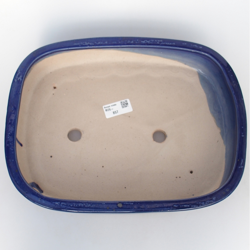 Ceramic bonsai bowl 31,5 x 24 x 6 cm, colour blue