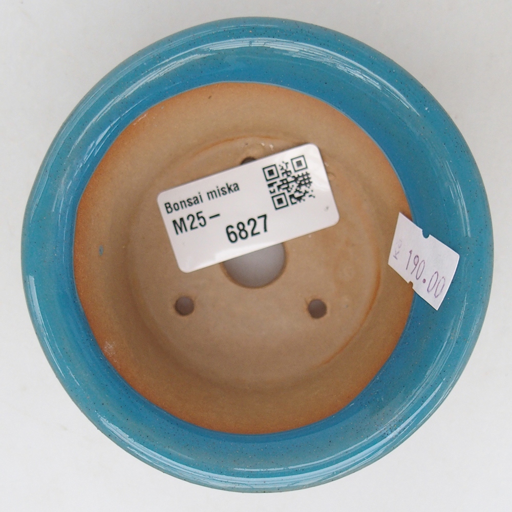 Ceramic bonsai bowl 9 x 9 x 5 cm, colour blue