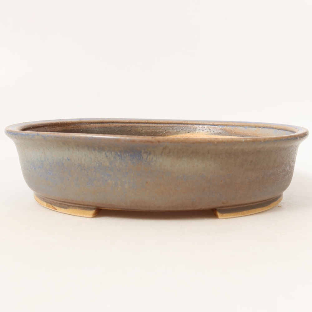 Ceramic bonsai pot, 21 x 19 x 5 cm, blue