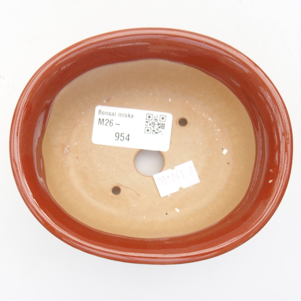 Ceramic bonsai bowl 12 x 10 x 5,5 cm, brown
