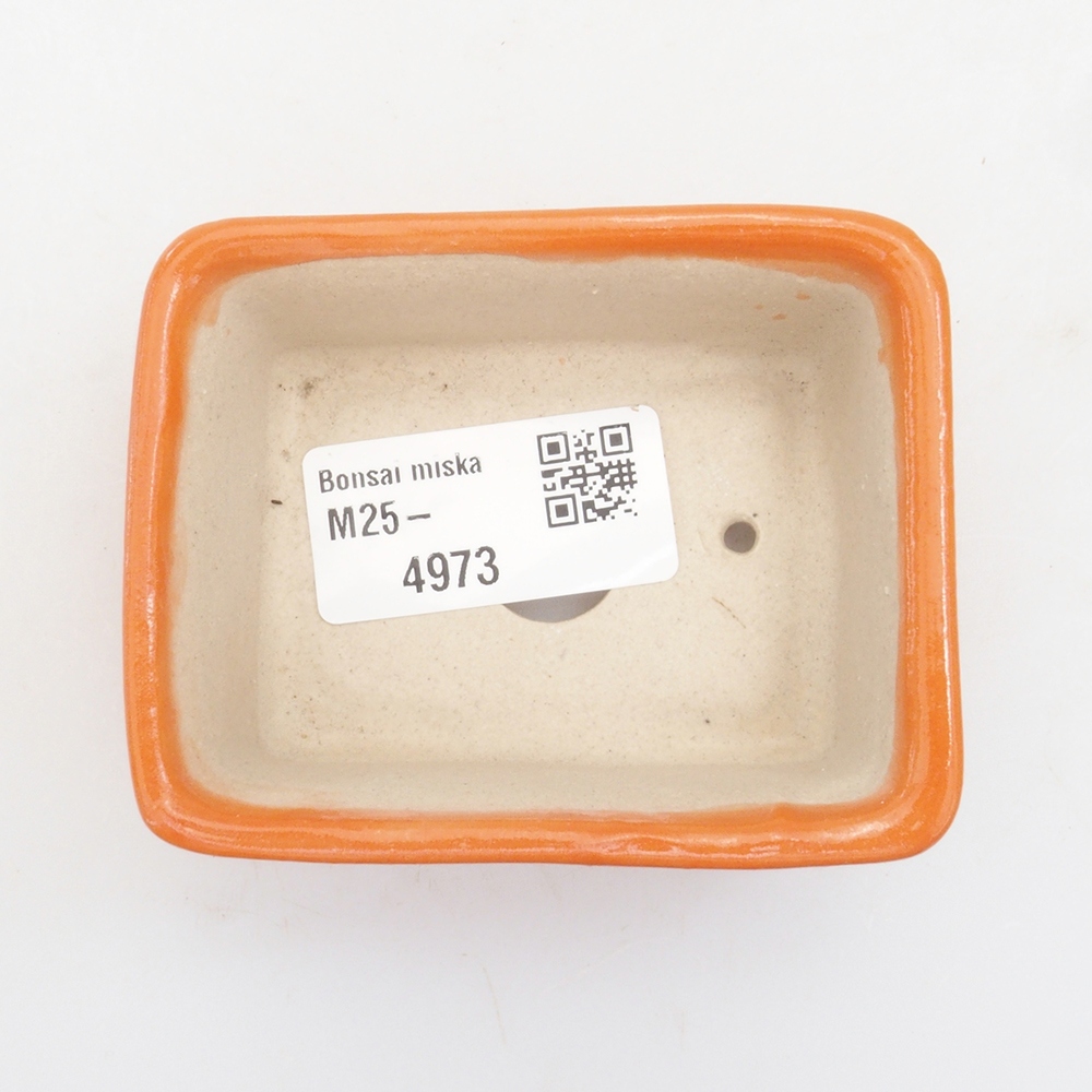 Mini bonsai bowl 8 x 6 x 3,5 cm, color orange