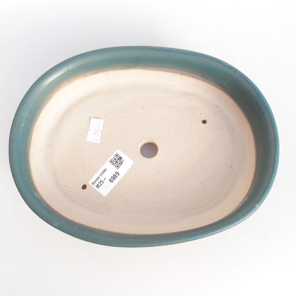 Ceramic bonsai bowl 22 x 17 x 5 cm, colour blue