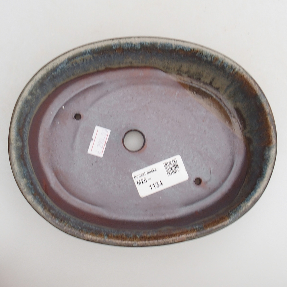 Ceramic bonsai bowl 19 x 14 x 4,5 cm, colour blue