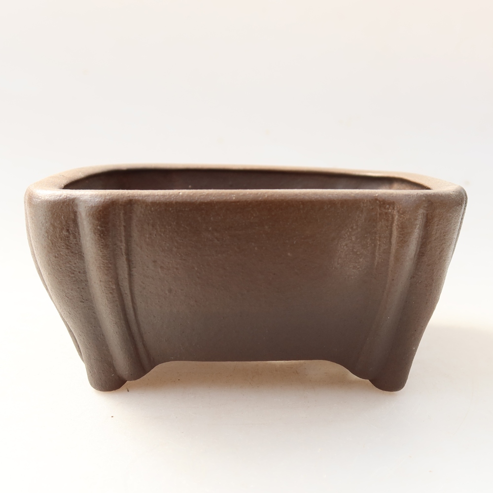 Ceramic bonsai bowl 10 x 10 x 5 cm, brown