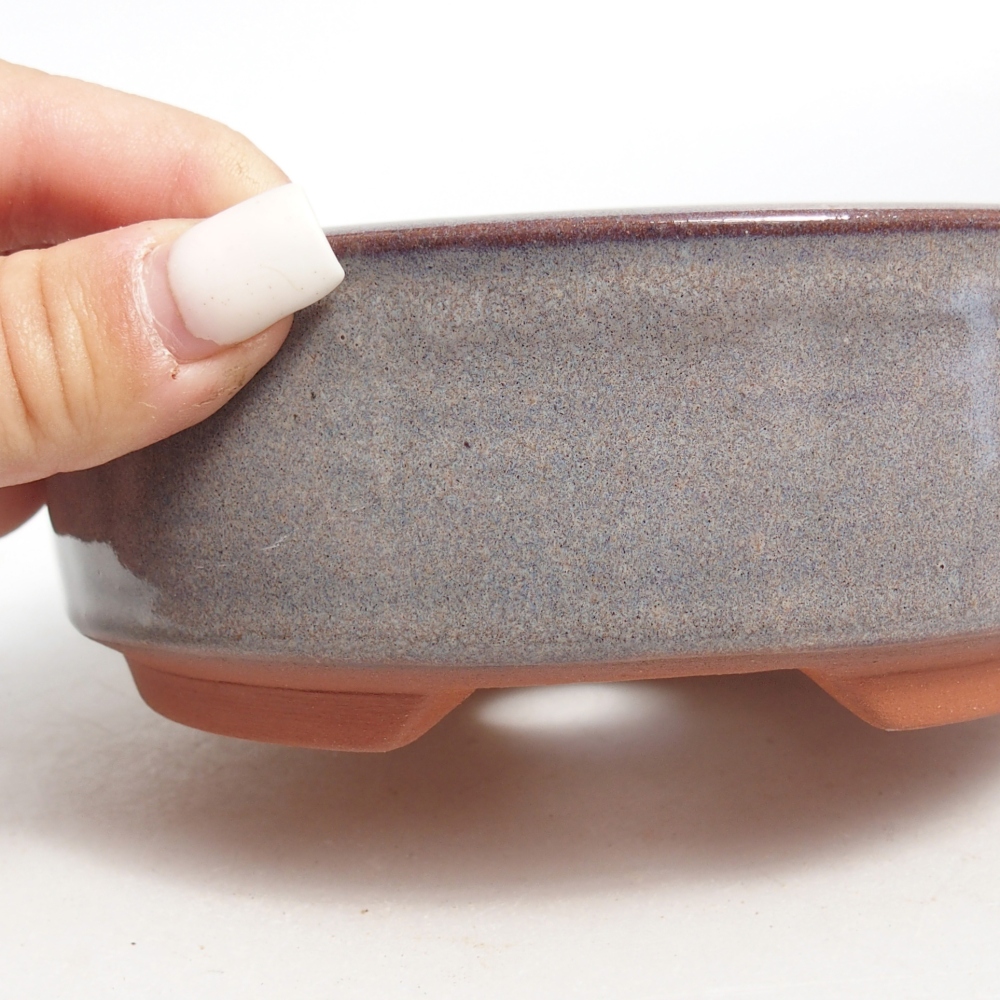 Ceramic bonsai bowl 15 x 15 x 5 cm, grey