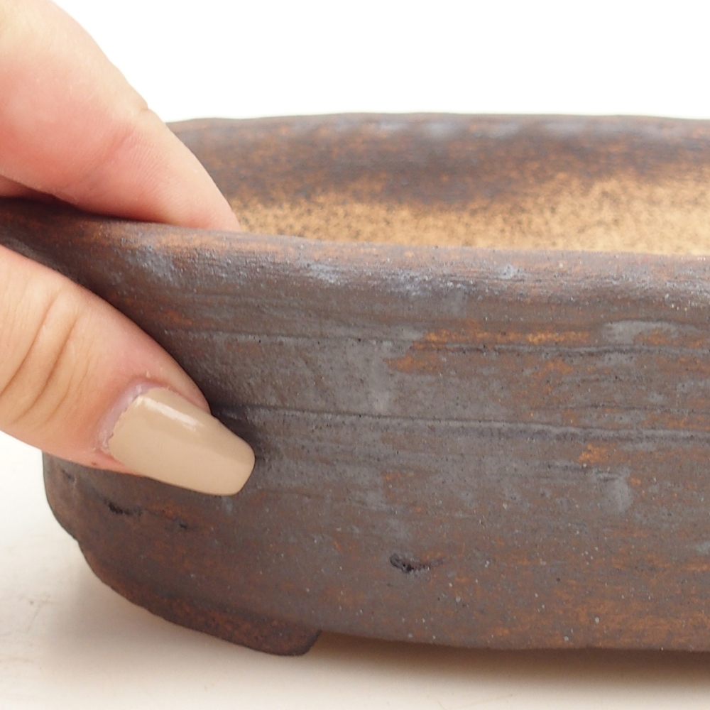 Bonsai bowl 20,5 x 16,5 x 6 cm , colour brown