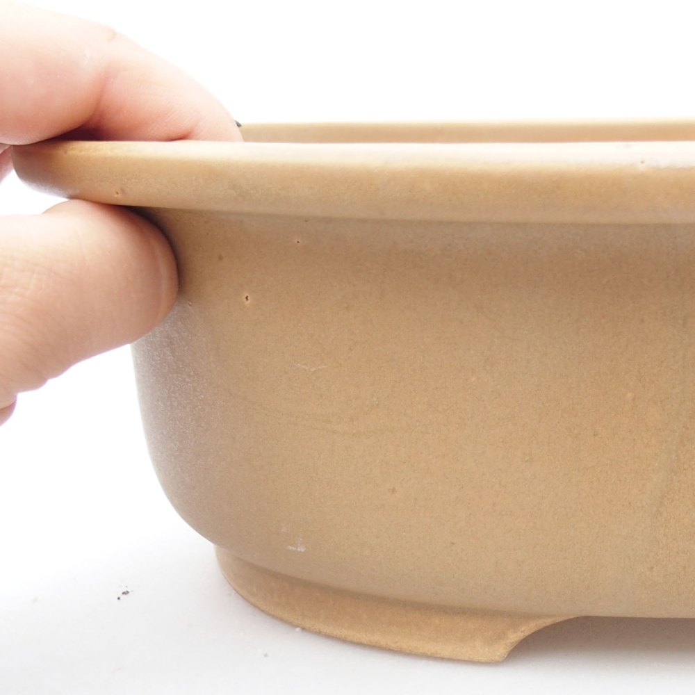 Ceramic bonsai bowl 26 x 22 x 8 cm, color beige