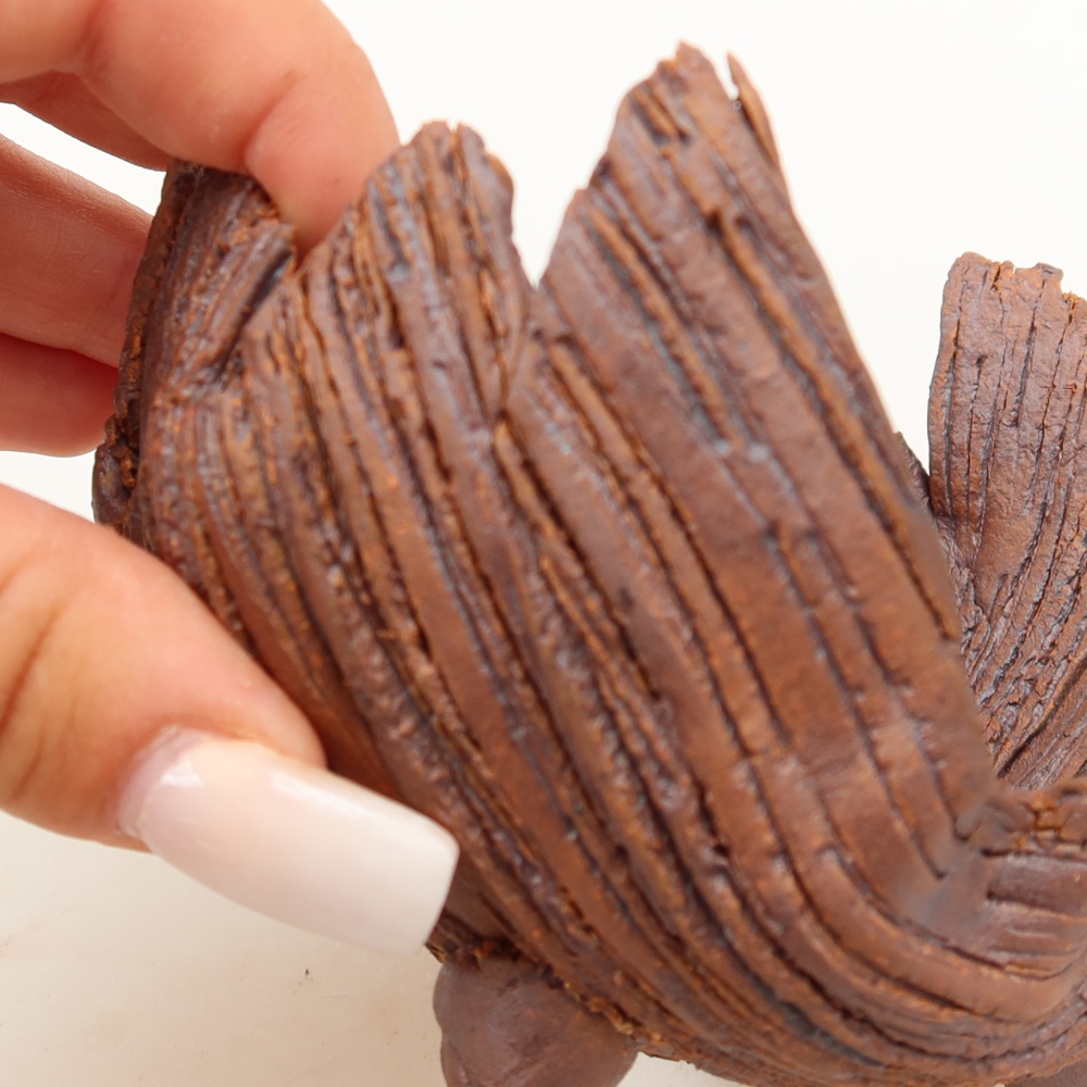 Ceramic Shell  10.5 x 8.5 x 7.5 cm, brown