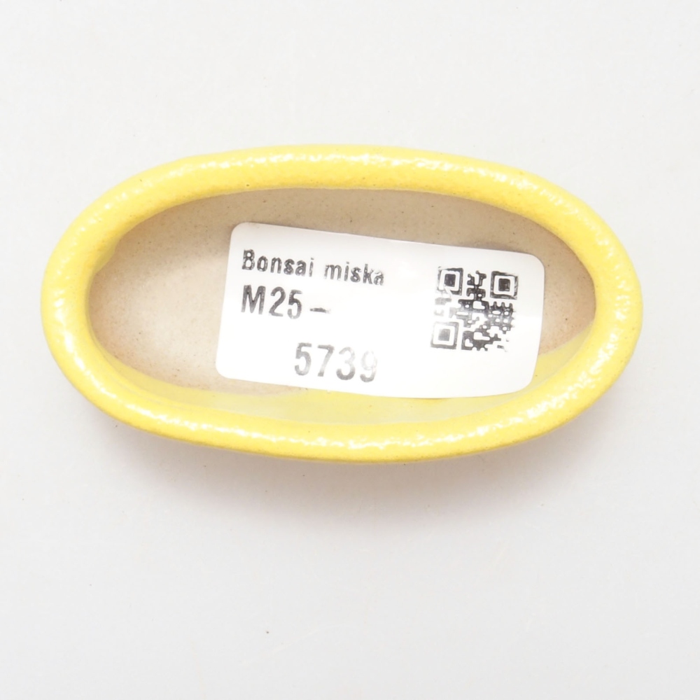Ceramic bonsai bowl 6,5 x 3,5 x 2 cm, yellow