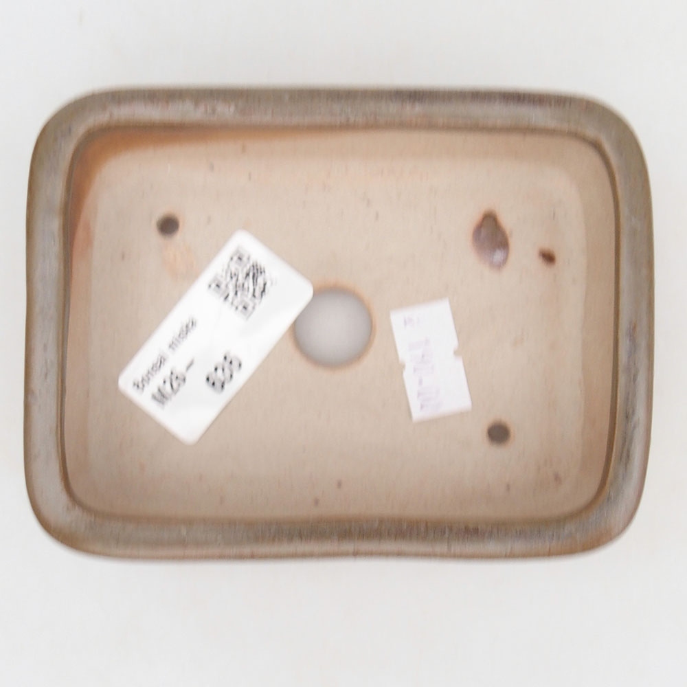 Ceramic bonsai bowl 11,5 x 8,5 x 3 cm, brown