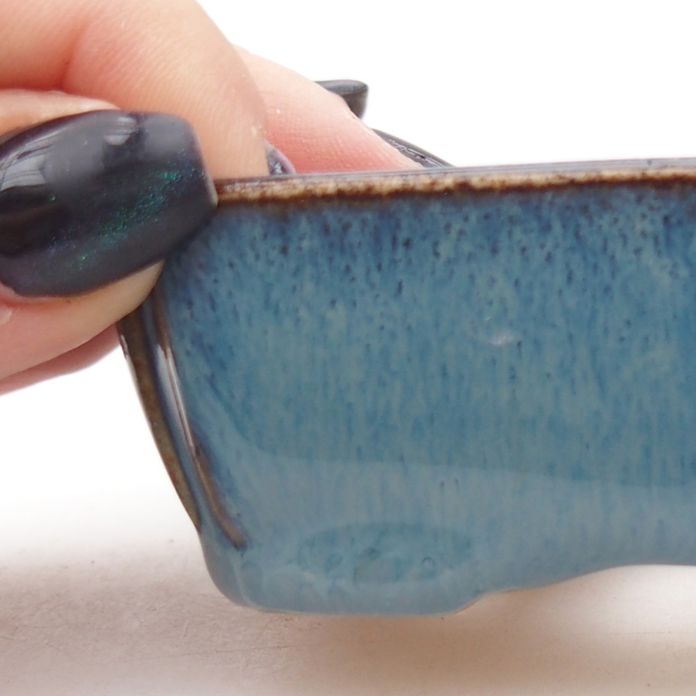 Mini bonsai bowl 9 x 7 x 3 cm, blue