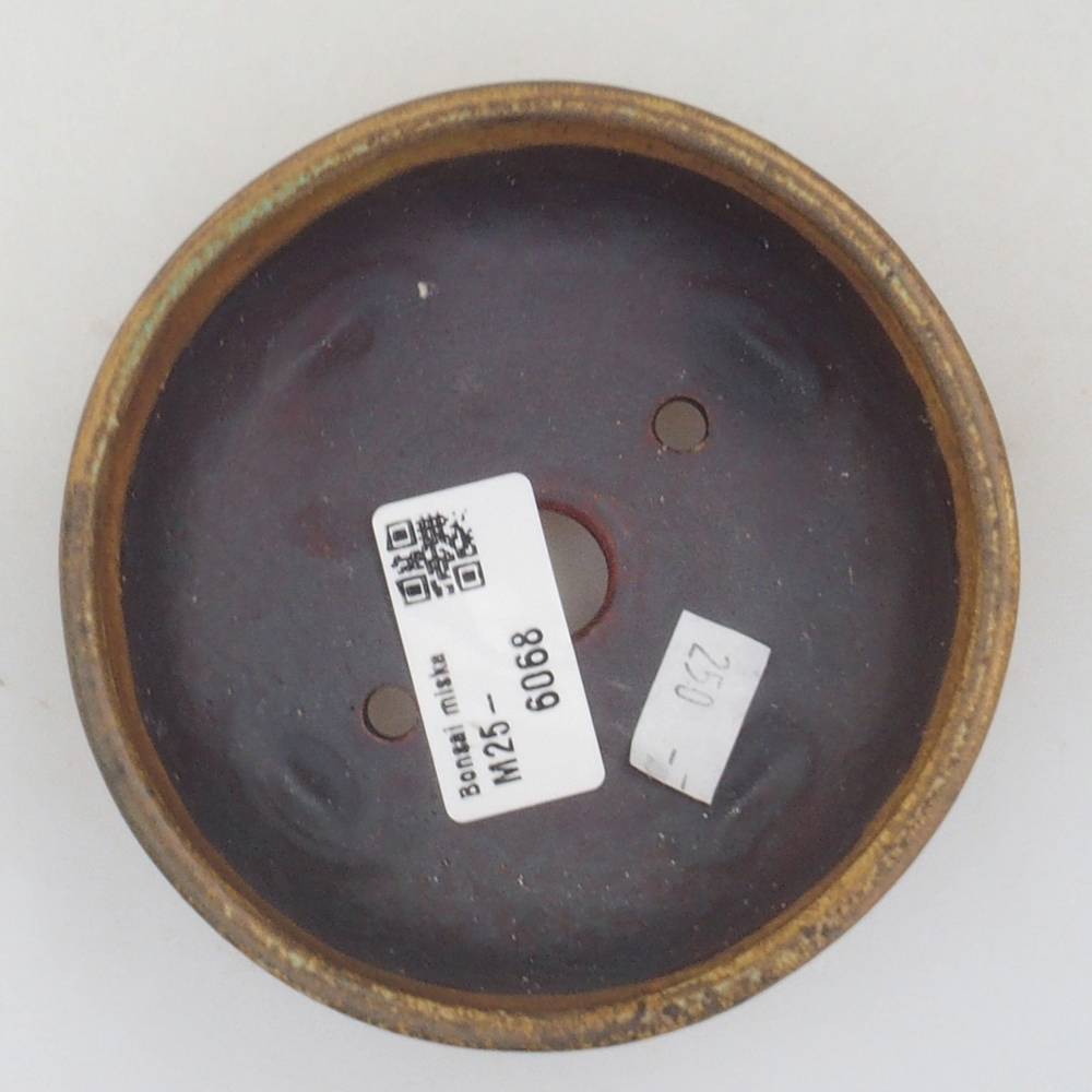 Ceramic bonsai bowl 10,5 x 10,5 x 4,5 cm, color brown