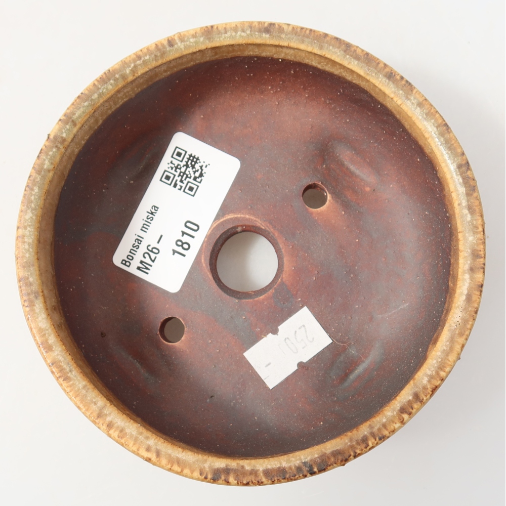 Ceramic bonsai bowl 11 x 11 x 4,5 cm, brown