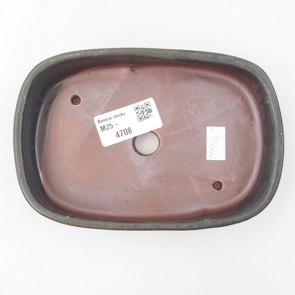 Ceramic bonsai bowl 16 x 11 x 3,5 cm, color gray