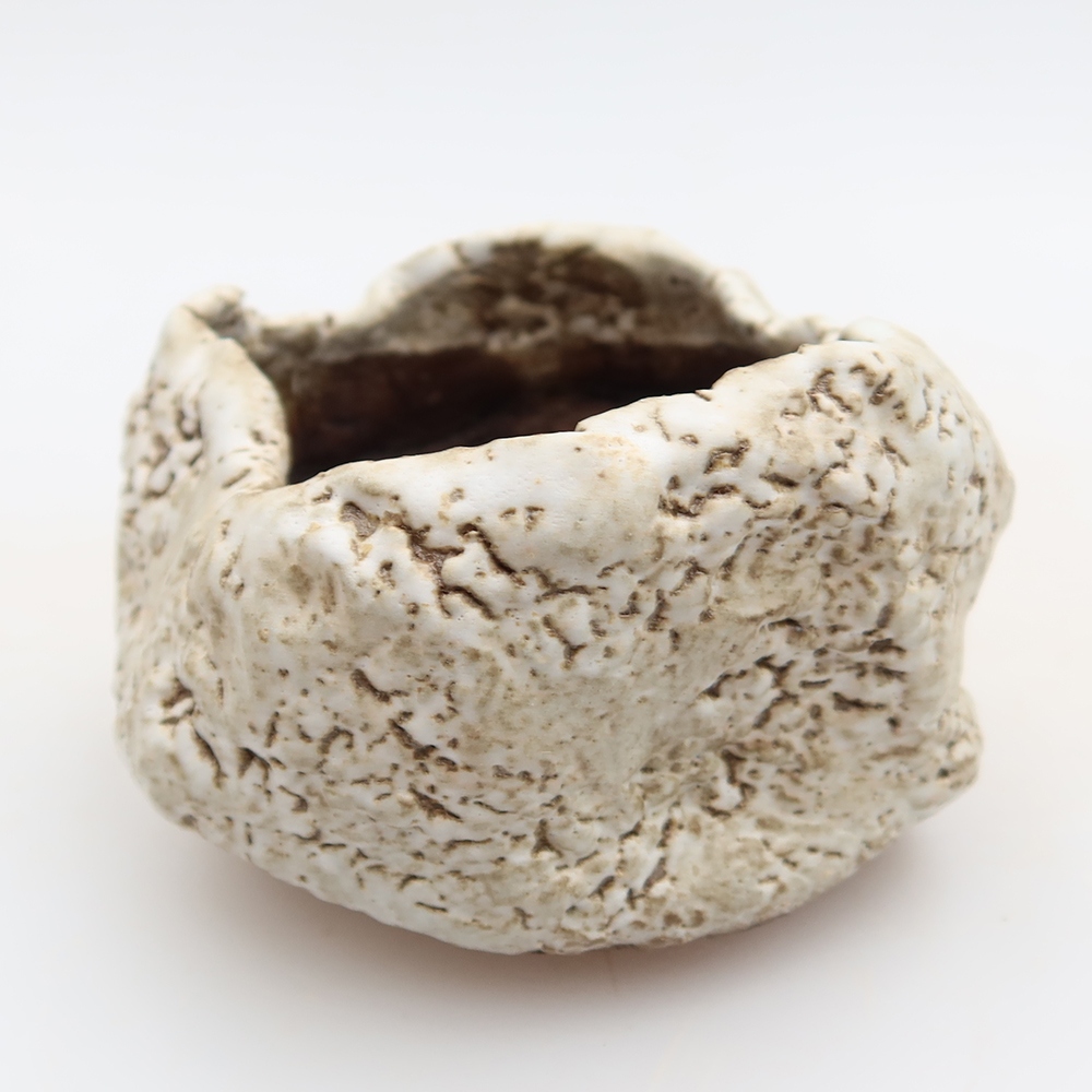 Ceramic Shell, 6 x 6 x 5 cm, brown-white