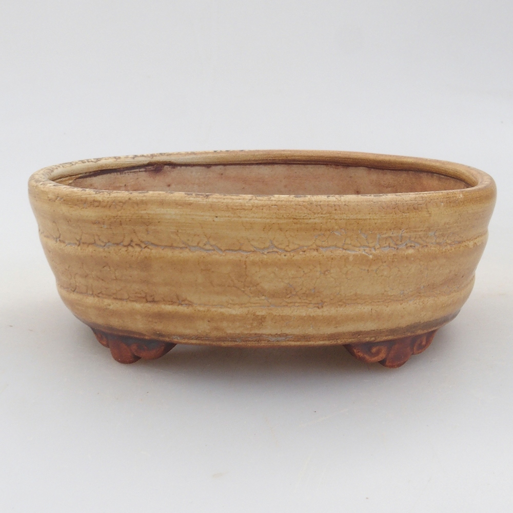 Ceramic bonsai bowl 10,5 x 9 x 4 cm, color beige