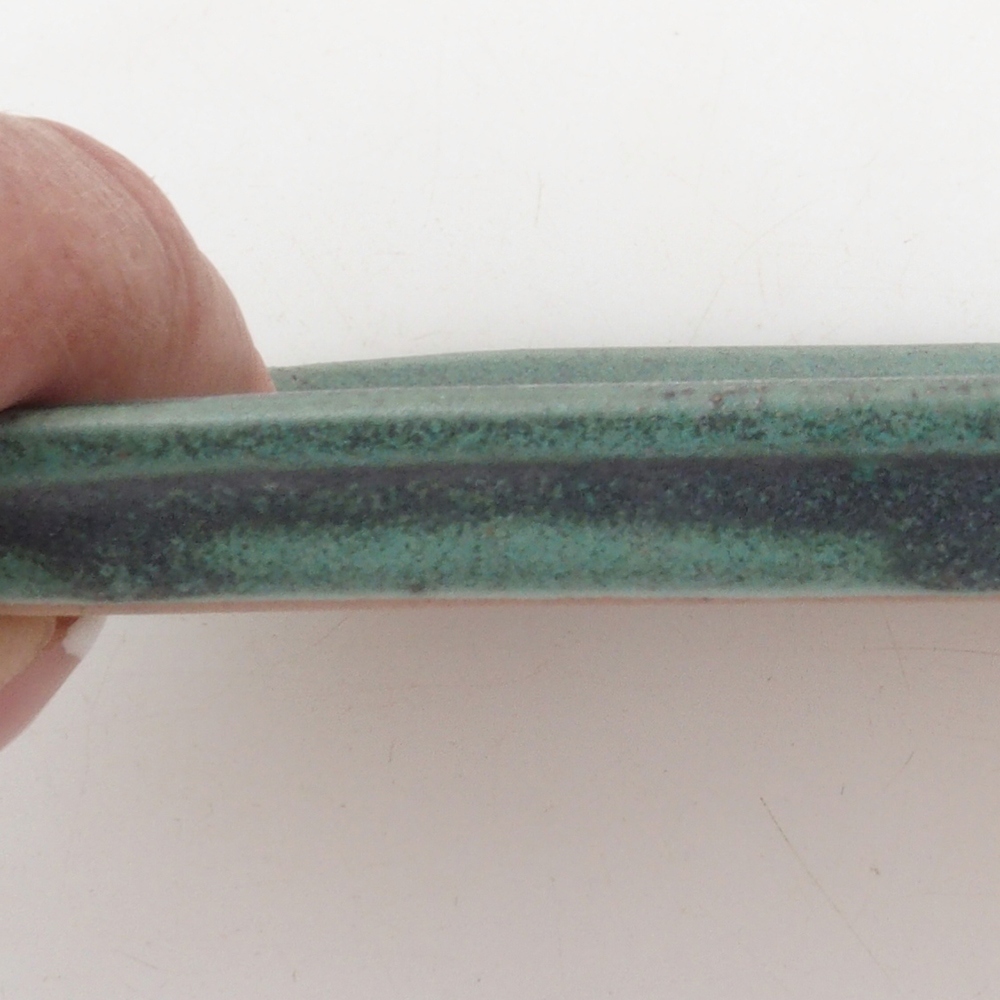 Ceramic bowl H17 -15.5 x 11 x 1 cm - green