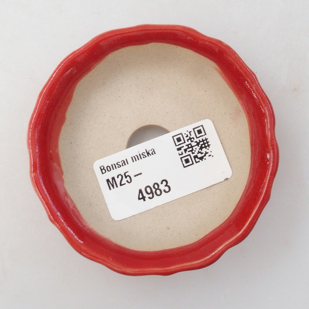 Mini bonsai bowl 7 x 7 x 2 cm, color red