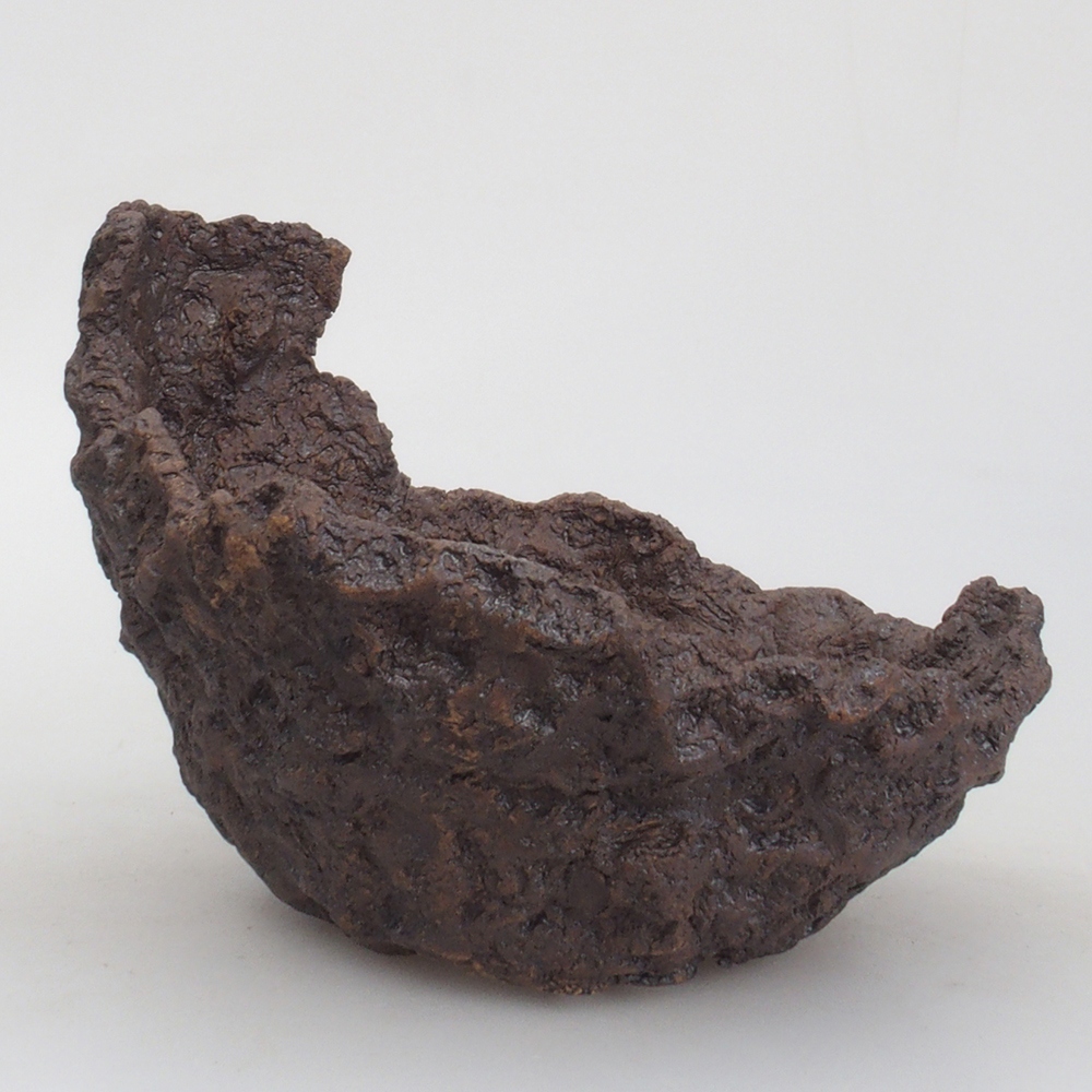 Ceramic shell 17 x 14 x 14,5 cm, brown color