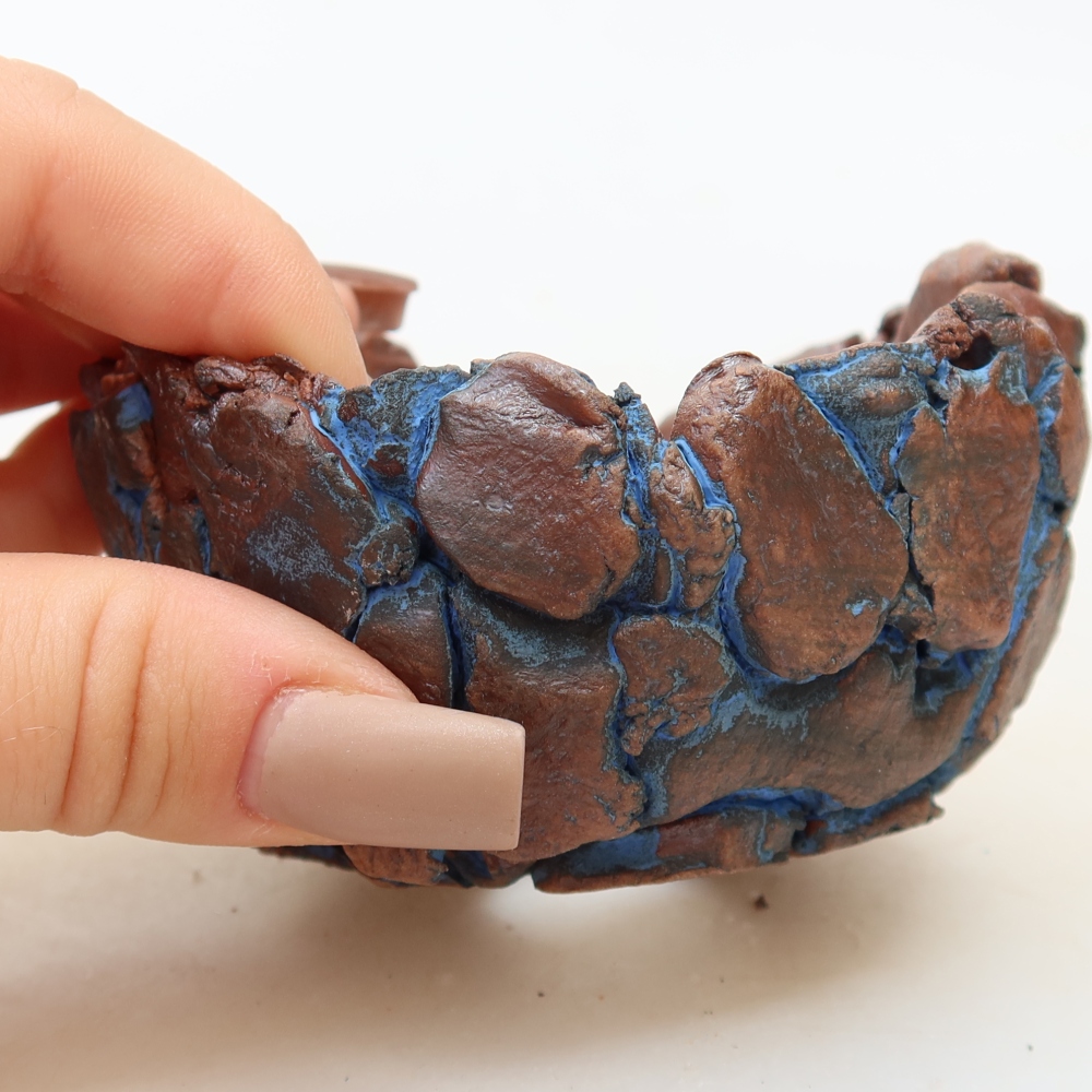 Ceramic Shell, 9 x 8.5 x 5 cm, blue