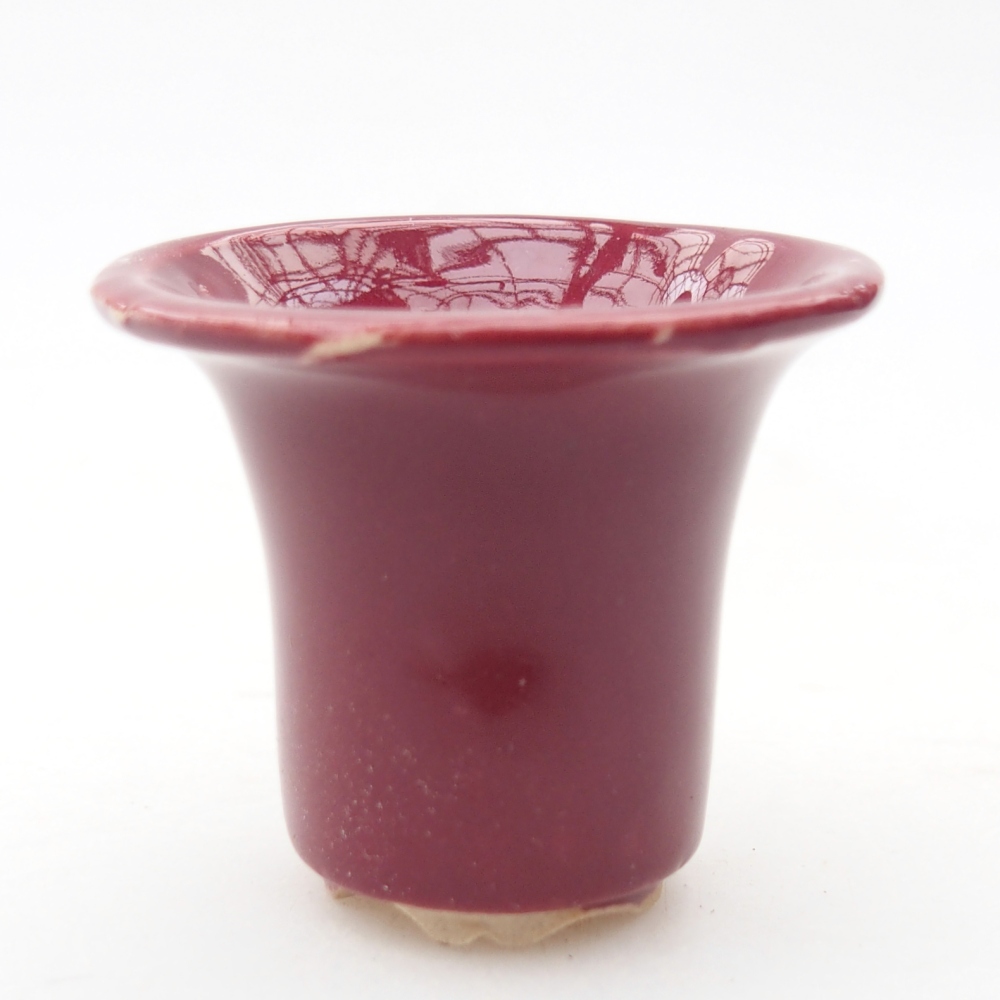 Mini bonsai bowl 4,5 x 4,5 x 4 cm, colour burgundy