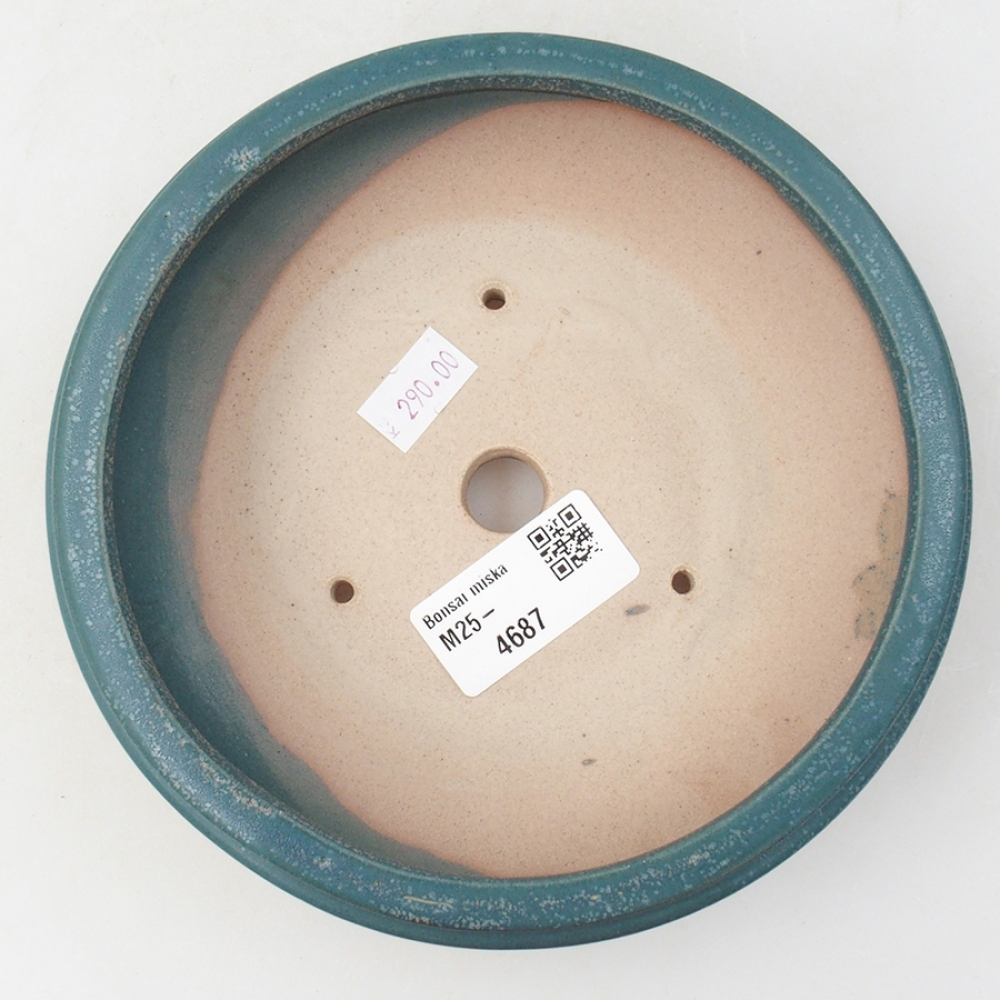 Ceramic bonsai bowl 15,5 x 15,5 x 5 cm, color blue
