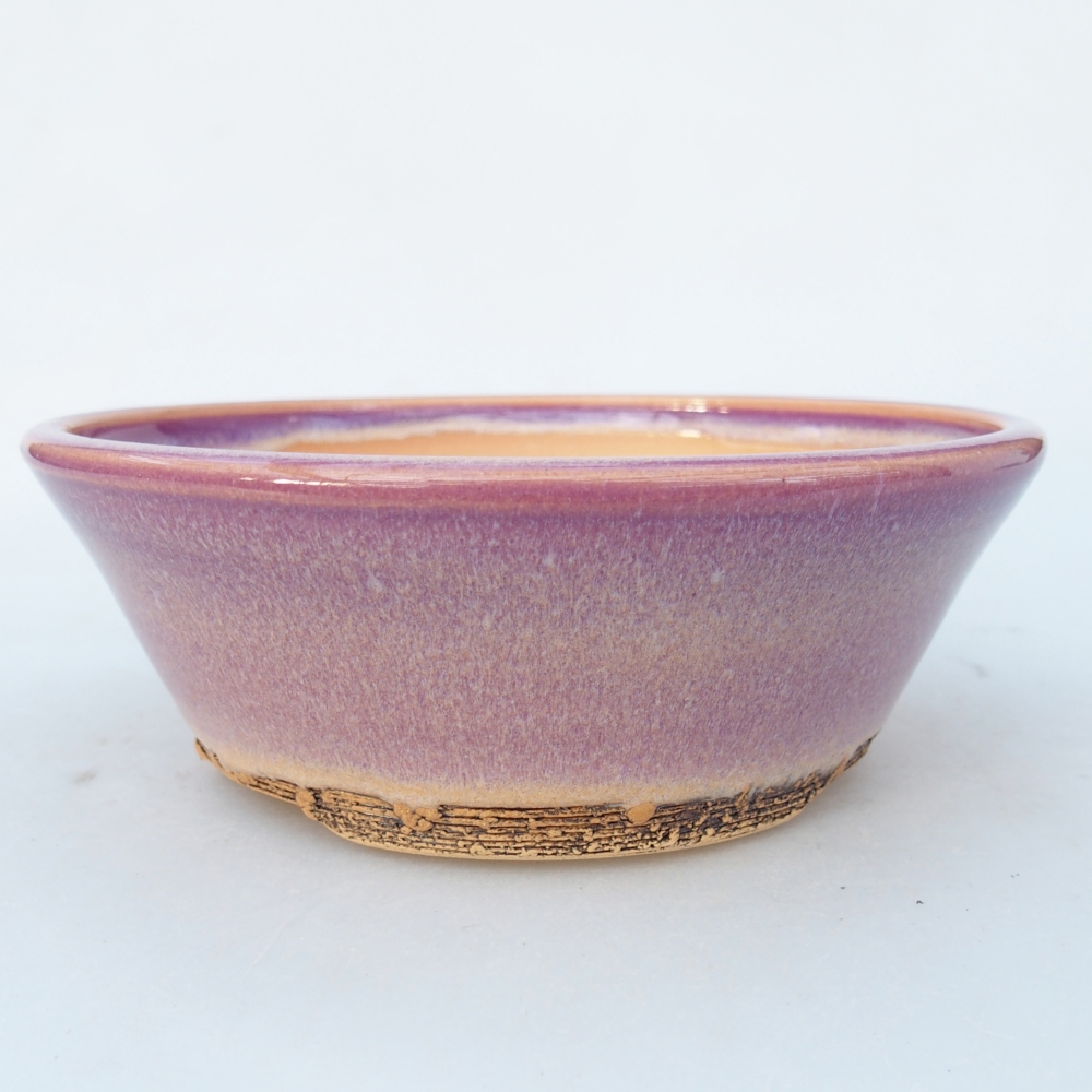 Ceramic bonsai bowl 16 x 16 x 5,5 cm, colour purple