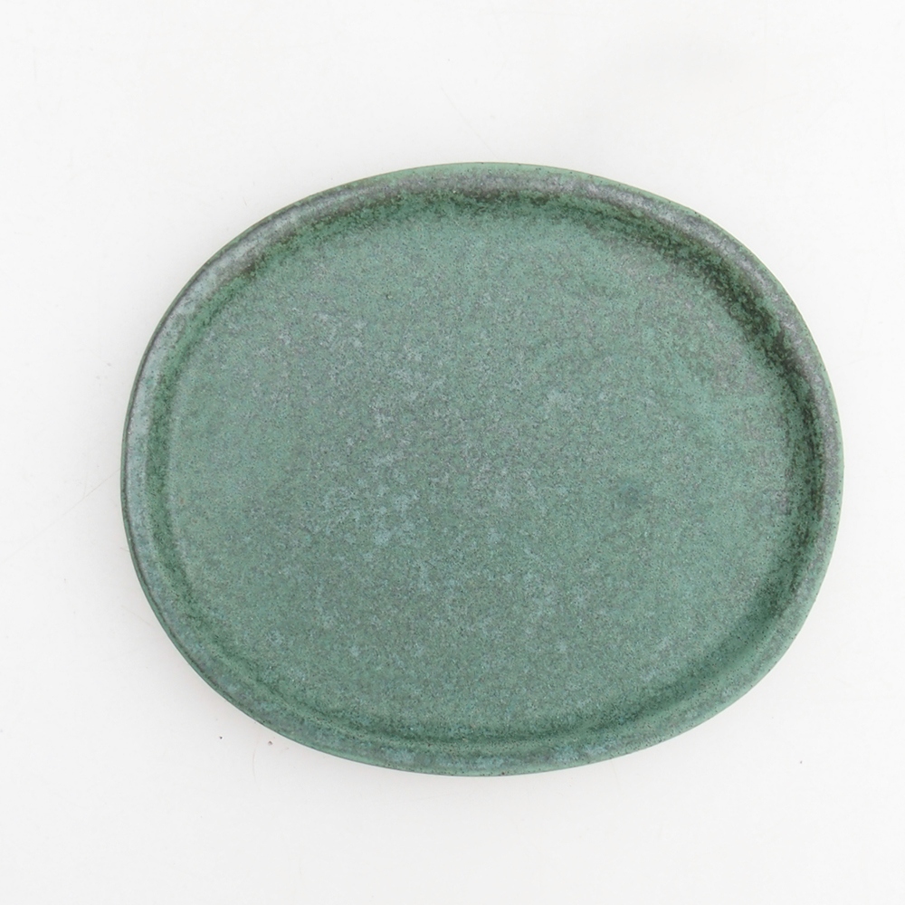 Bonsai bowl + saucer H30 - 12 x 10,5 x 5,5 cm. - green