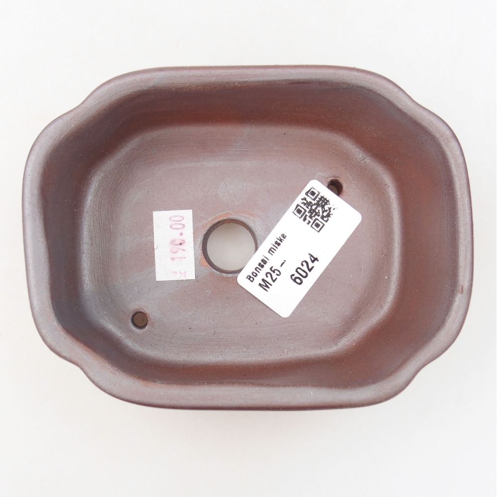 Ceramic bonsai bowl 12 x 9 x 4,5 cm, color metallic