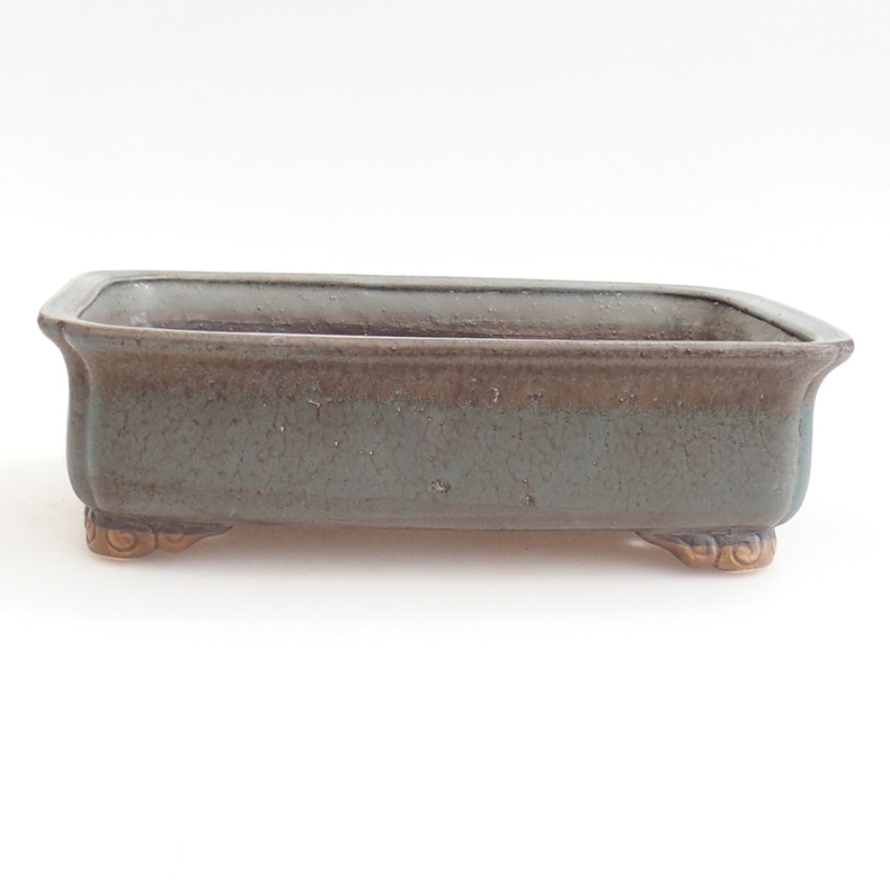 Ceramic bonsai bowl 24,5 x 19 x 7 cm, colour blue